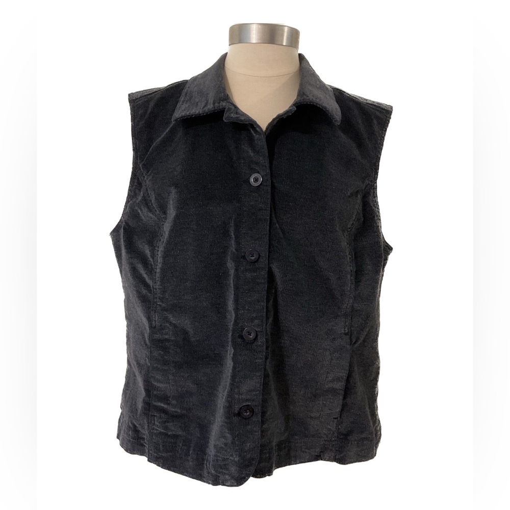Northern Reflections Blue Grey Corduroy Vest Ladies Size XL